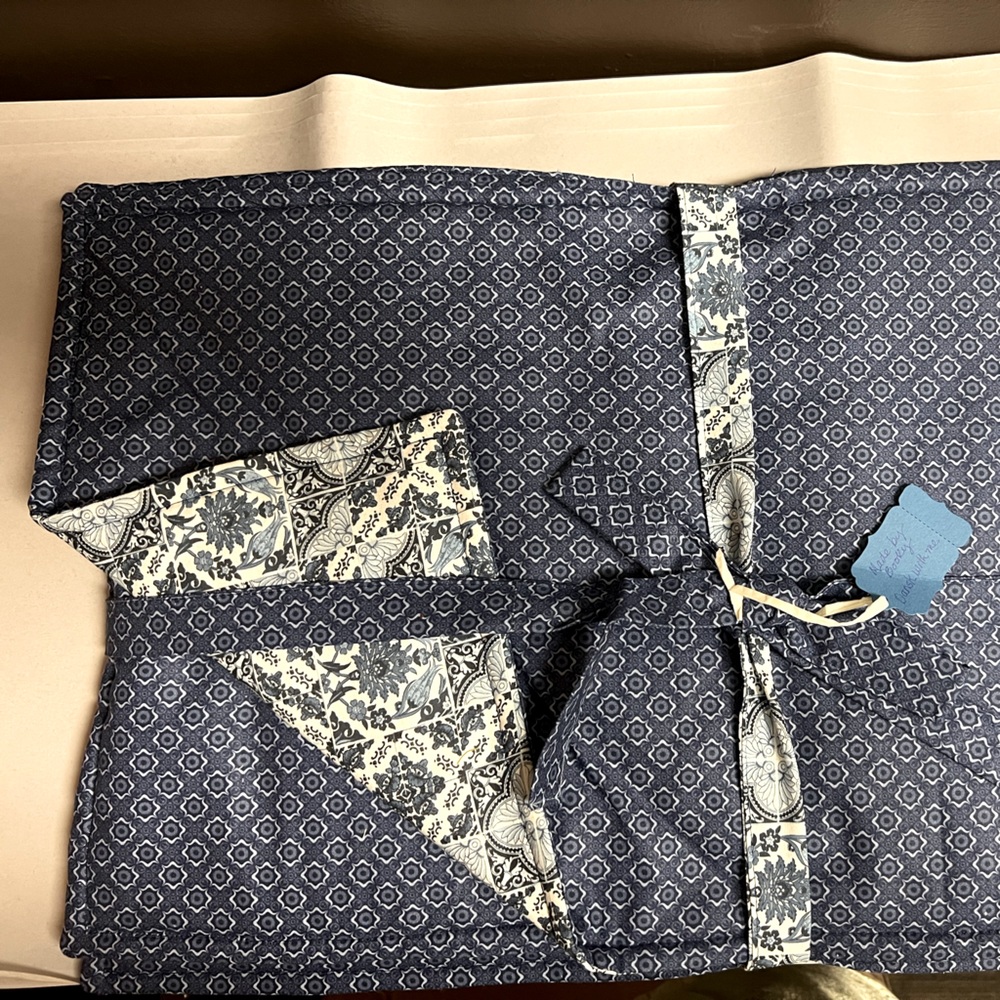 Handmade 100% Cotton Reversible Placemats. Matching Set of 4